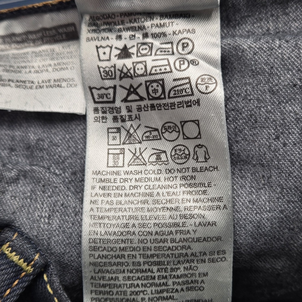 Levis 505 Jeans Mens Blue Denim Cotton Regular Fit Straight Distressed 36x30 - Picture 12 of 13